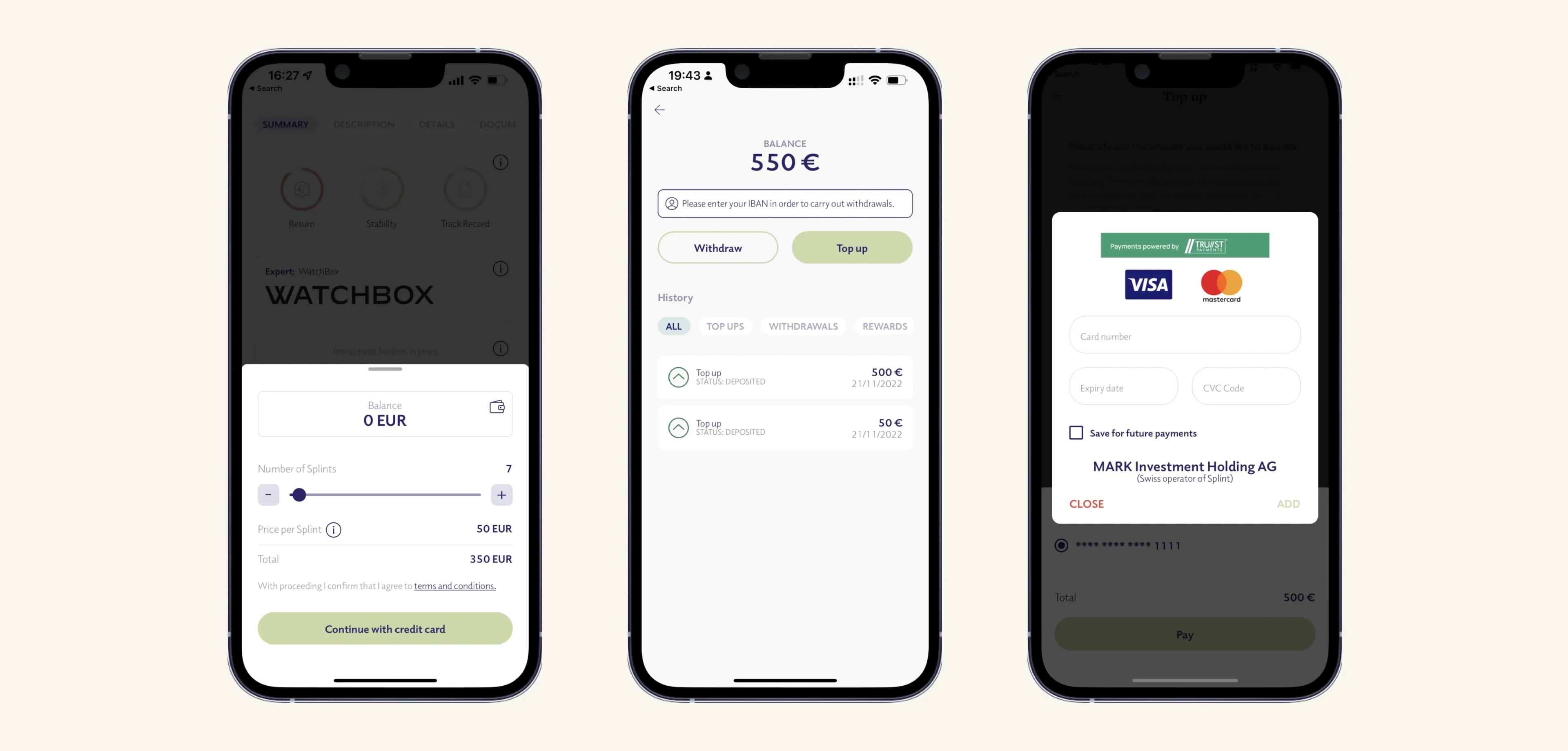 Card payments